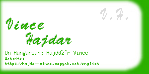 vince hajdar business card